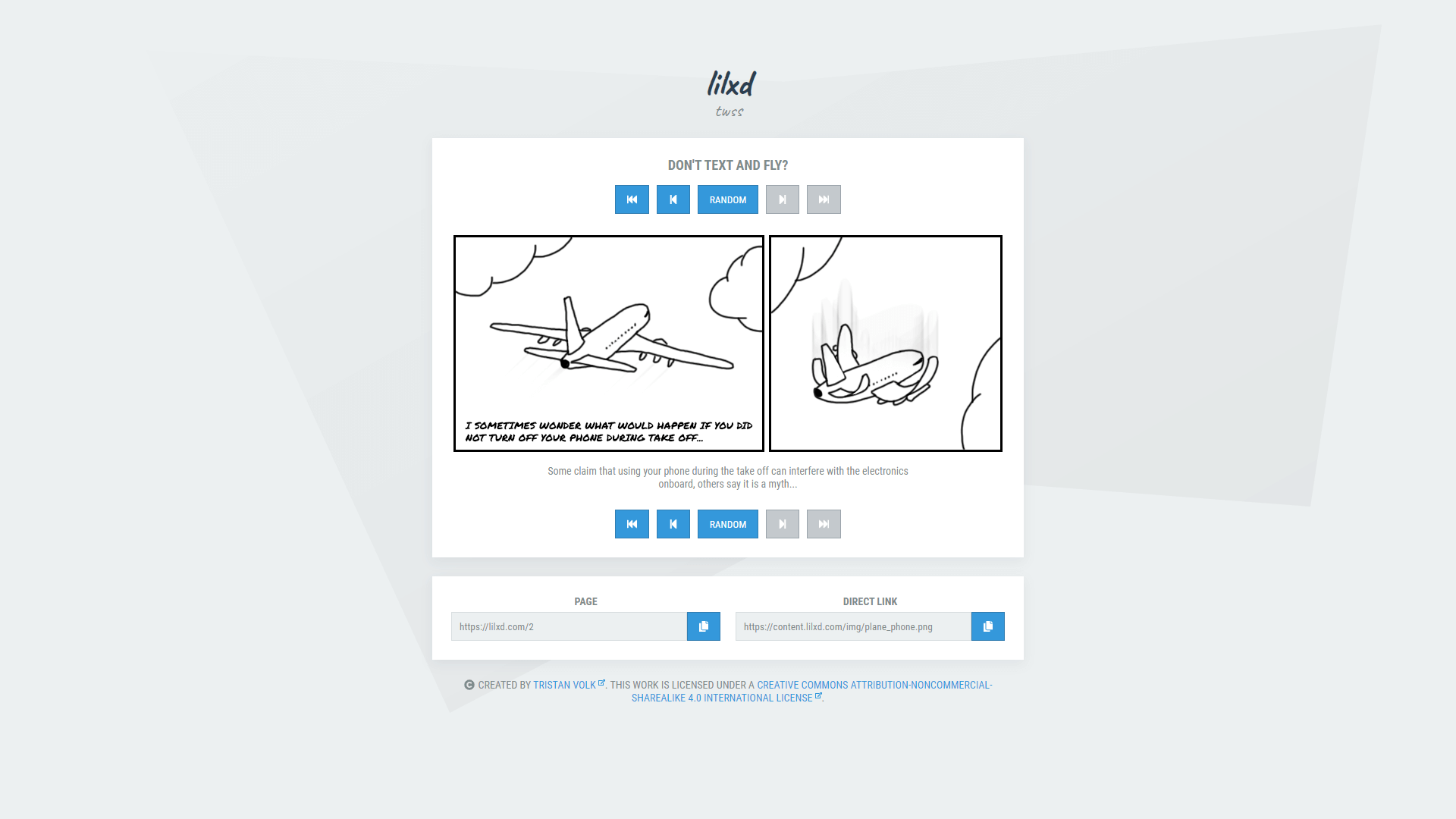 A screenshot of the lilxd.com site showing a comic in the centre.